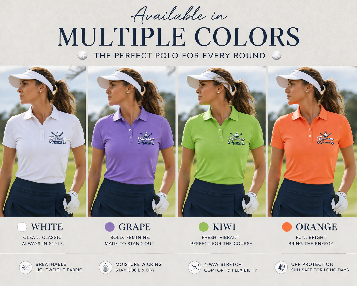 Women’s Golf Polo Shirt | Fairway Femme Golf Shirt | Cute Golf Outfit | Ladies Golf Apparel | Country Club Style Polo | Gift for Golfer
