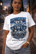 313 Day Drop – Detroit Streetwear Graphic – Lions Skyline Shirt – Unisex Urban Apparel