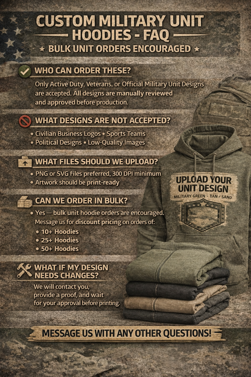 Custom Military Apparel - Hoodie