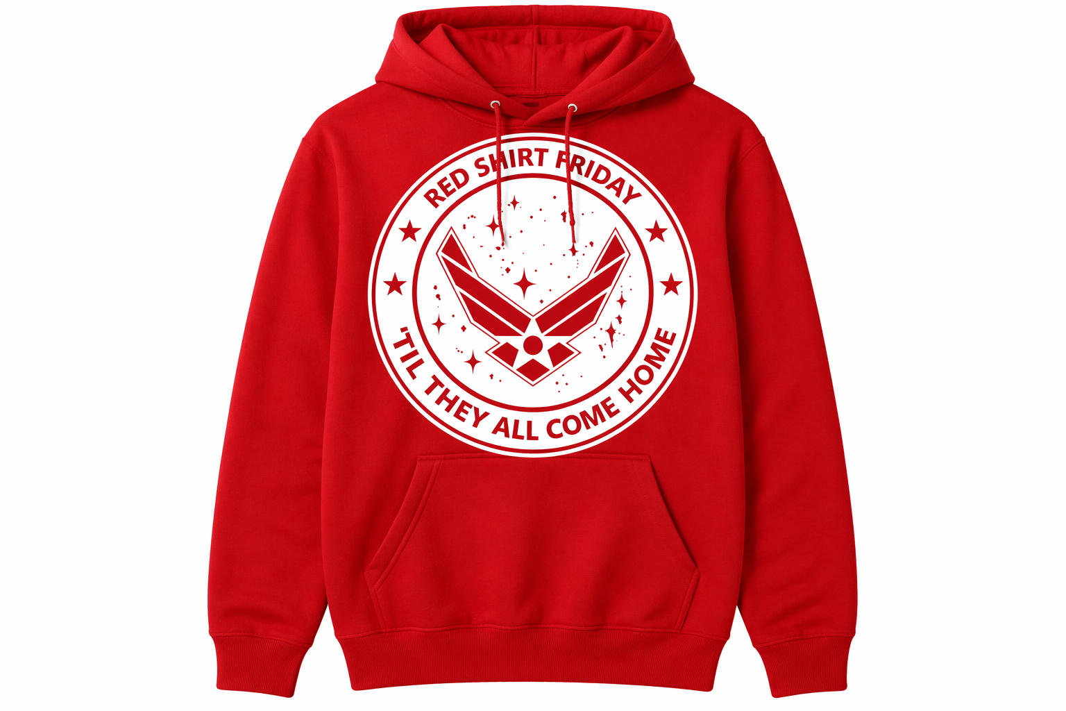 Red Shirt Friday Hoodie and T-shirt | Military Support, Veteran Apparel, Patriotic Design