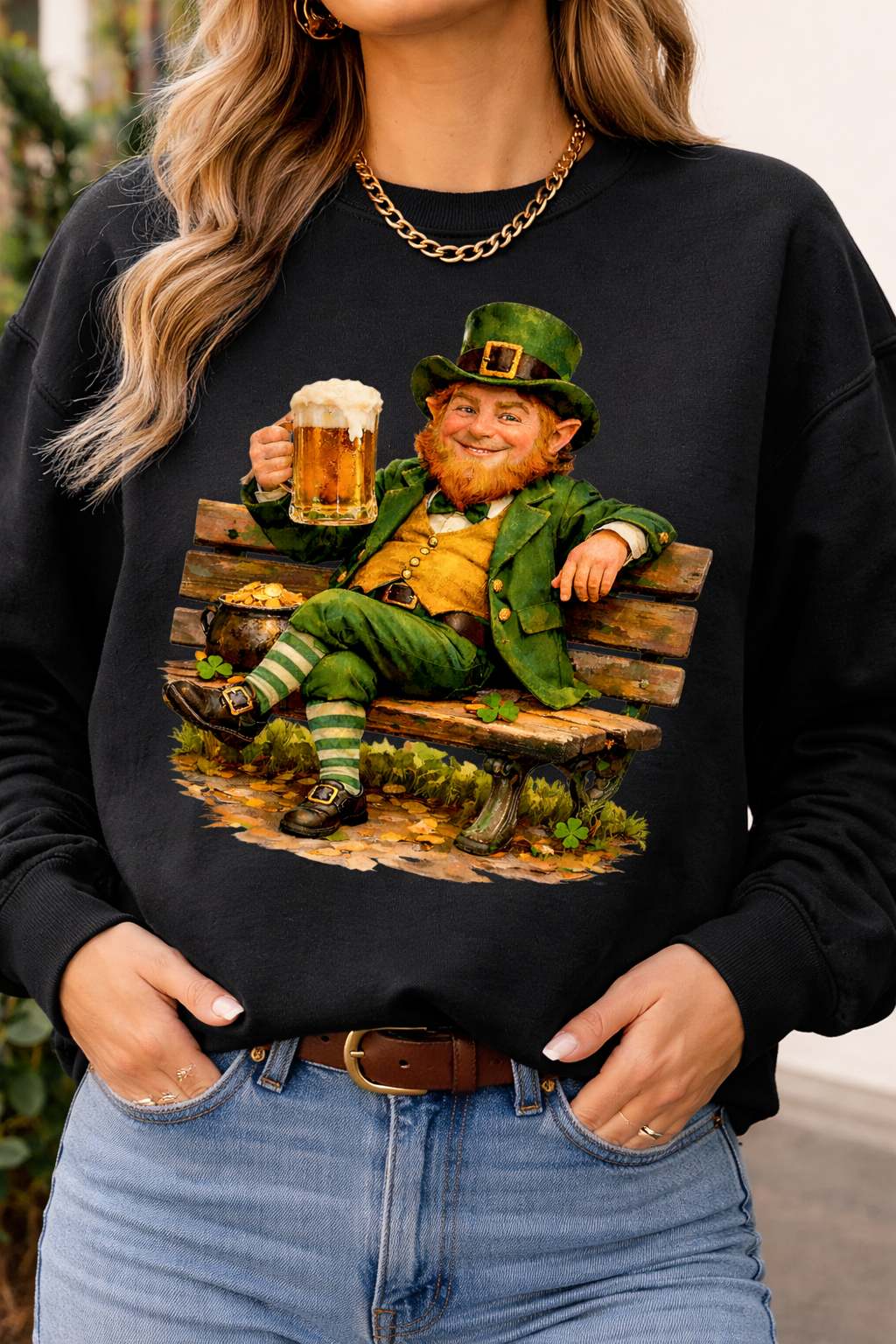 St. Patrick's Day Leprechaun Beer Shirt | Funny Irish Holiday Graphic Tee (Seasonal Drop)