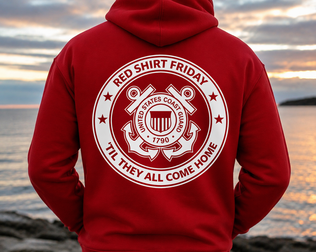 Red Shirt Friday Hoodie and T-shirt | Military Support, Veteran Apparel, Patriotic Design