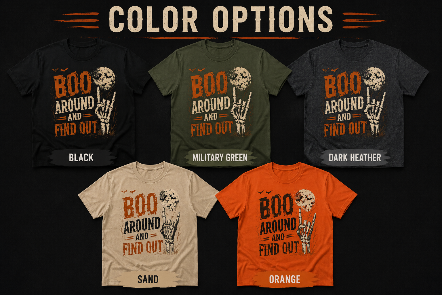 Boo Around and Find Out | Funny Halloween Graphic Apparel