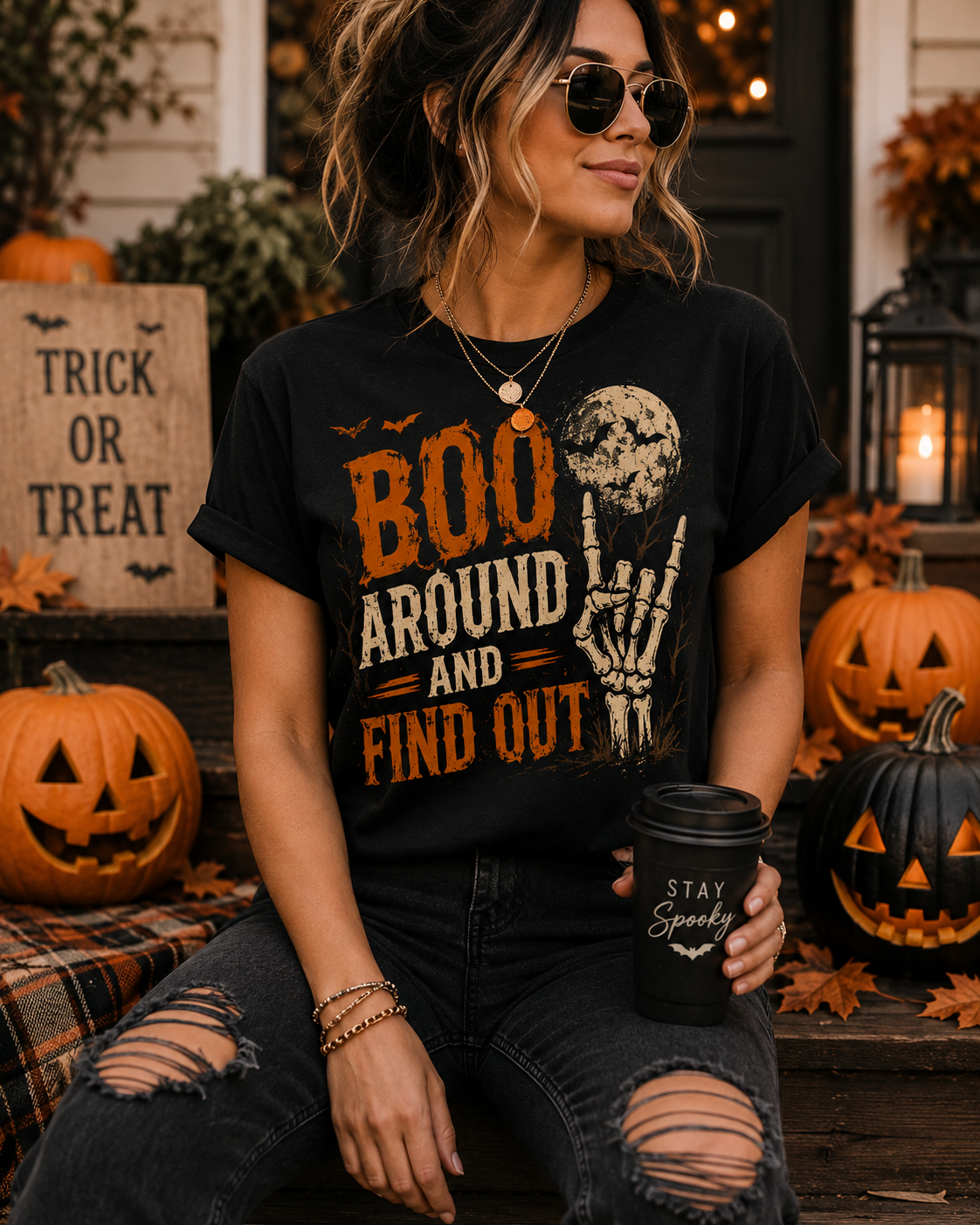 Boo Around and Find Out | Funny Halloween Graphic Apparel