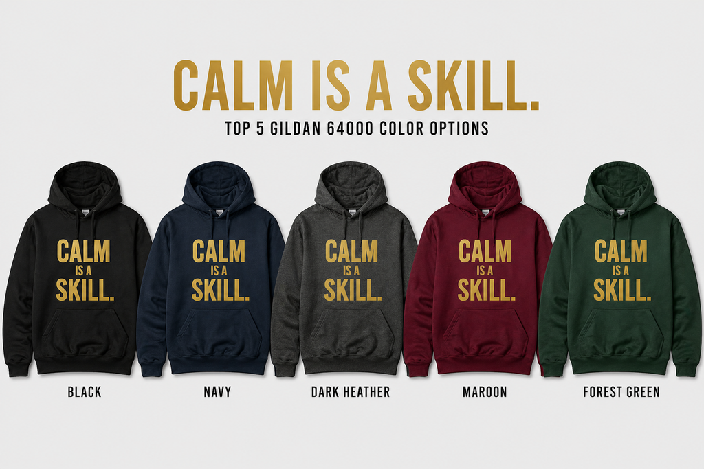 Calm Is A Skill – Minimalist Mindset Streetwear (Gold Print)