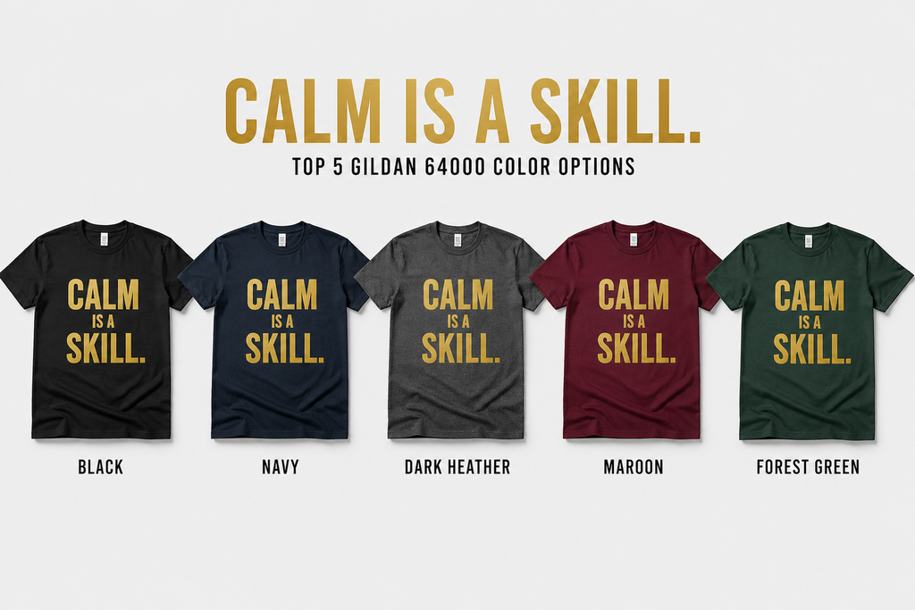 Calm Is A Skill – Minimalist Mindset Streetwear (Gold Print)