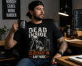 Dead Inside. Clocked In Anyway. | Funny Skeleton Office Shirt | Premium Unisex Tee