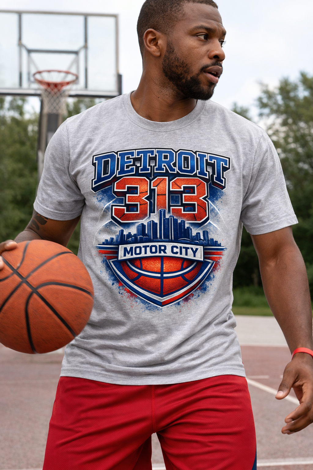 Basketball Inspired Apparel | 313 Motor City T-Shirt & Hoodie