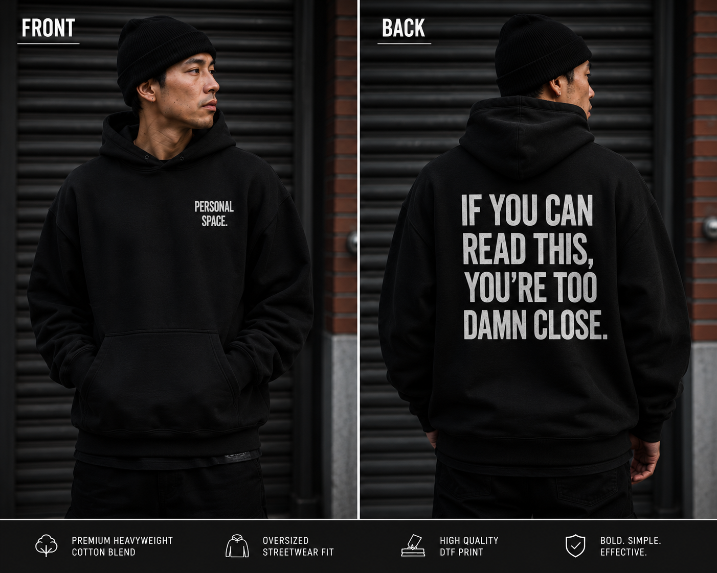 If You Can Read This, You’re Too Damn Close – Streetwear Tee & Hoodie