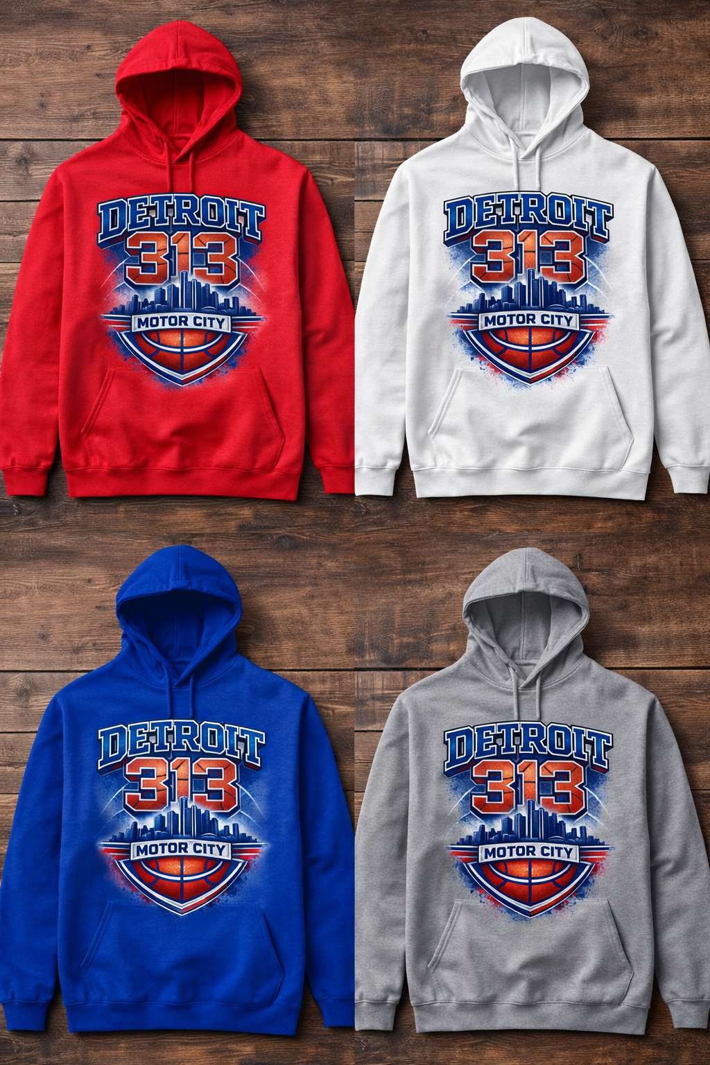 Basketball Inspired Apparel | 313 Motor City T-Shirt & Hoodie