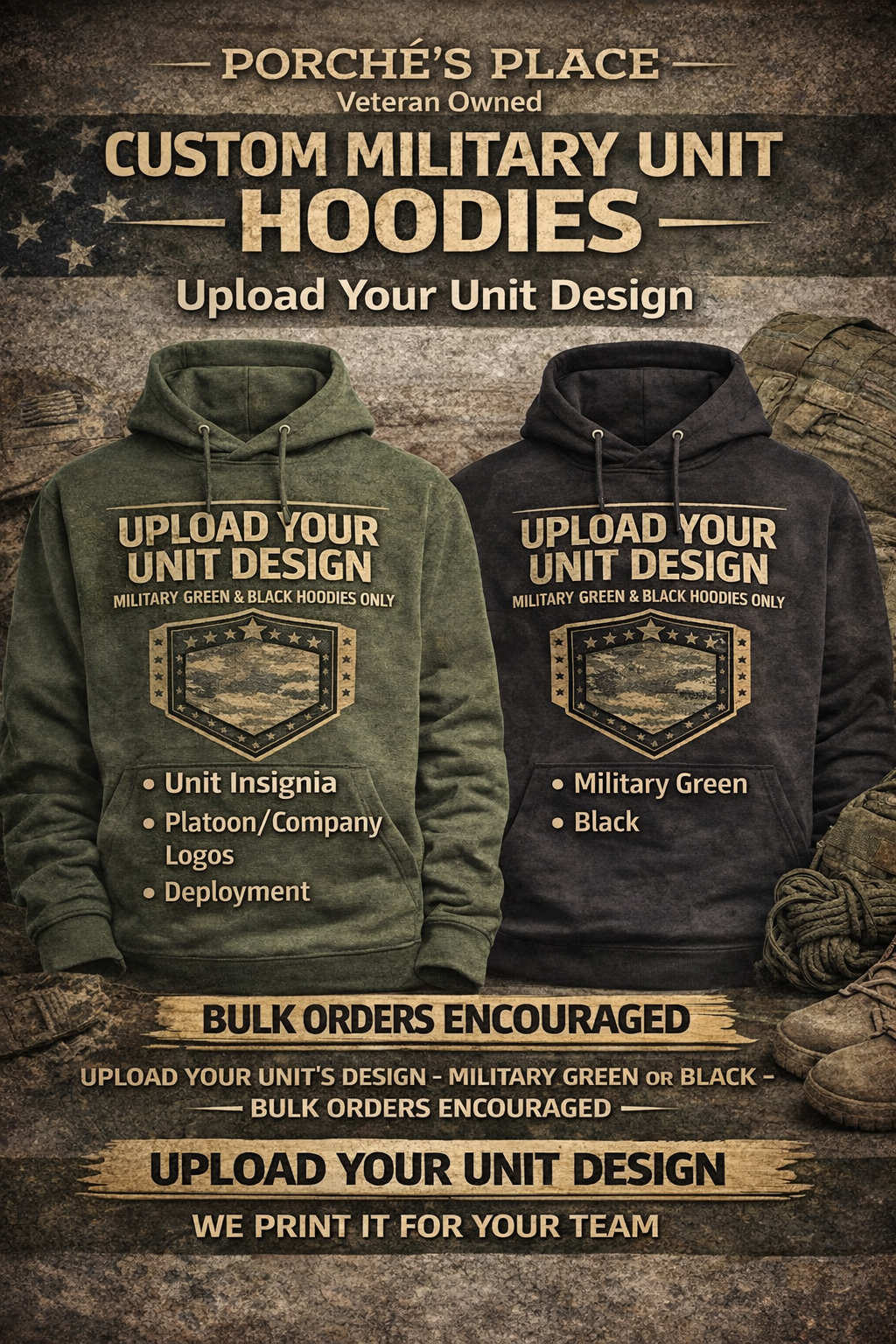 Custom Military Apparel - Hoodie