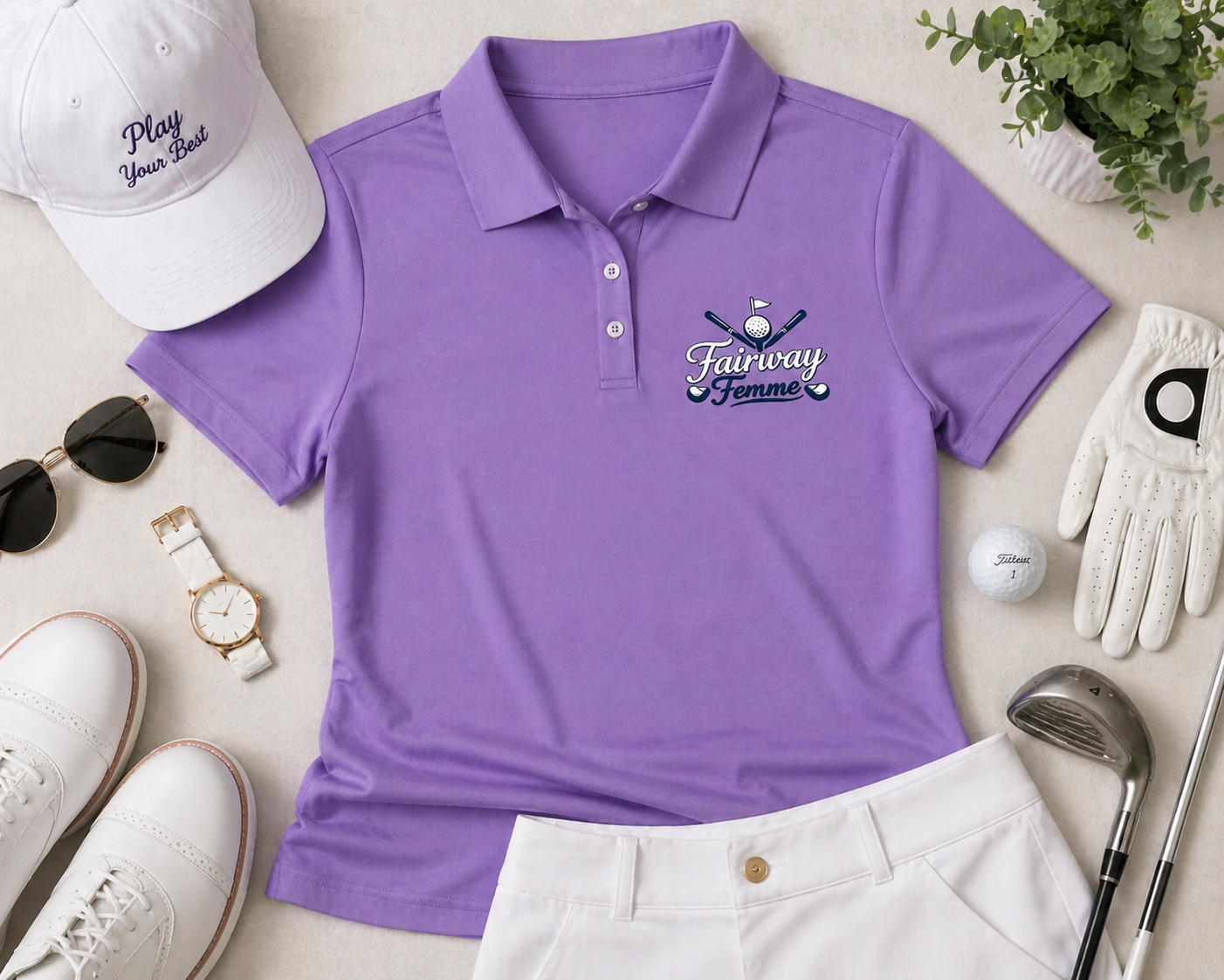 Women’s Golf Polo Shirt | Fairway Femme Golf Shirt | Cute Golf Outfit | Ladies Golf Apparel | Country Club Style Polo | Gift for Golfer