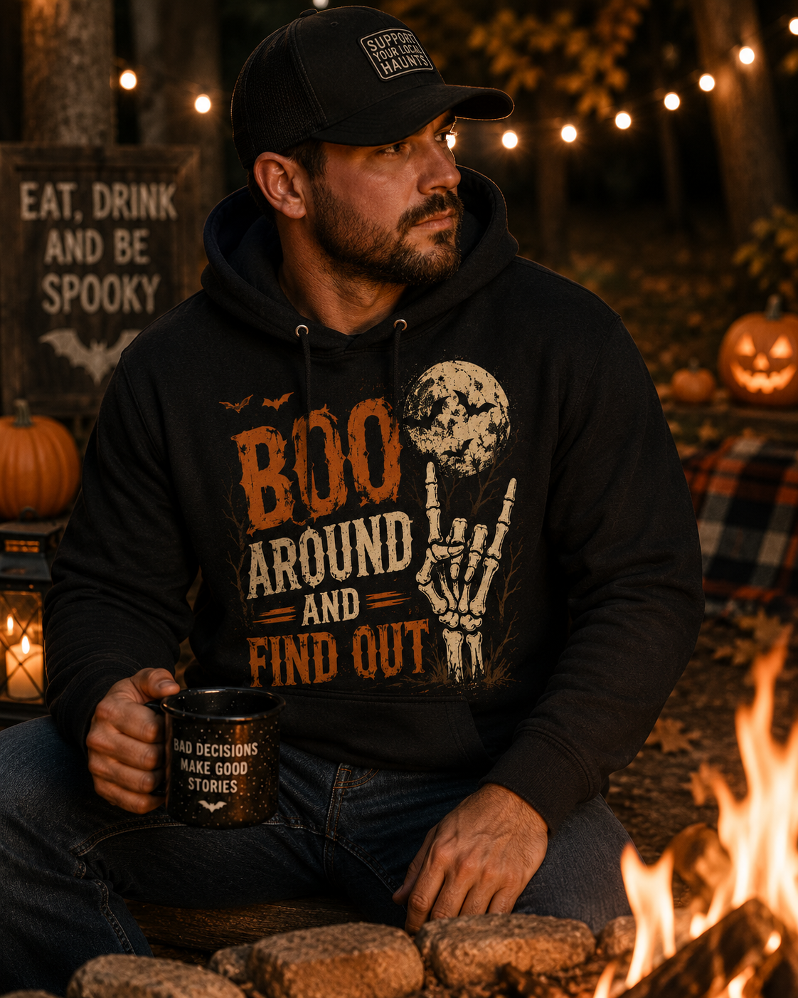 Boo Around and Find Out | Funny Halloween Graphic Apparel
