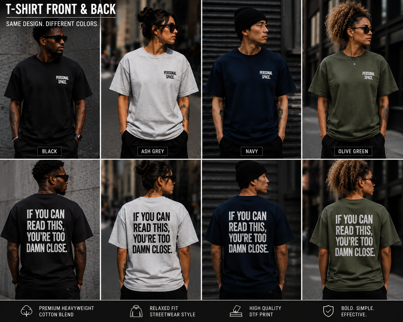 If You Can Read This, You’re Too Damn Close – Streetwear Tee & Hoodie