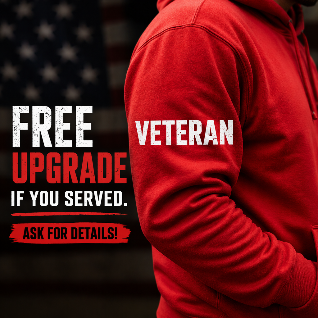 Custom Red Shirt Friday Unit Design T-Shirt | Front & Back Print, Sleeve Text Option