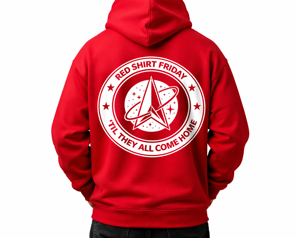 Red Shirt Friday Hoodie and T-shirt | Military Support, Veteran Apparel, Patriotic Design